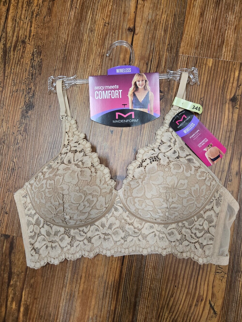 Maidenform bra 34B nwt Sexy meets comfort beautiful comfort adj. 4 hook wirefree